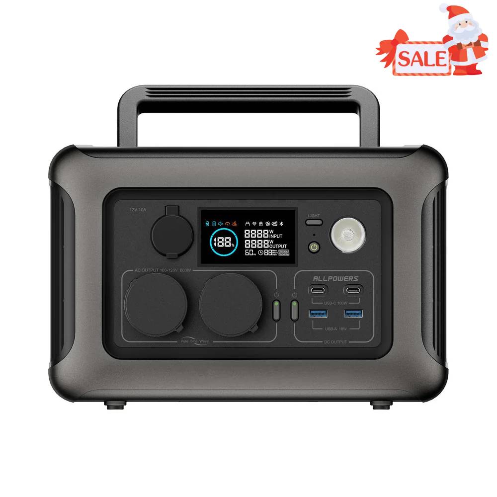 ALLPOWERS R600 Station électrique portable 600W 299Wh Batterie LiFeP04