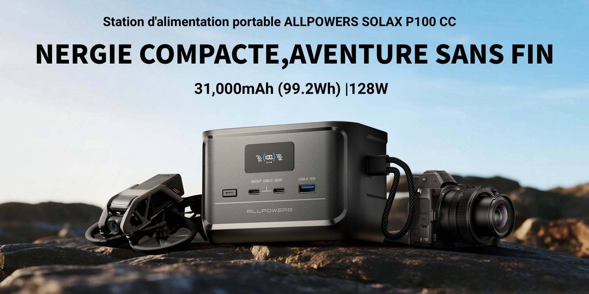 Centrale électrique ALLPOWERS R600 600W - Panneau Solaire 100/200W, 299Wh LiFePO4