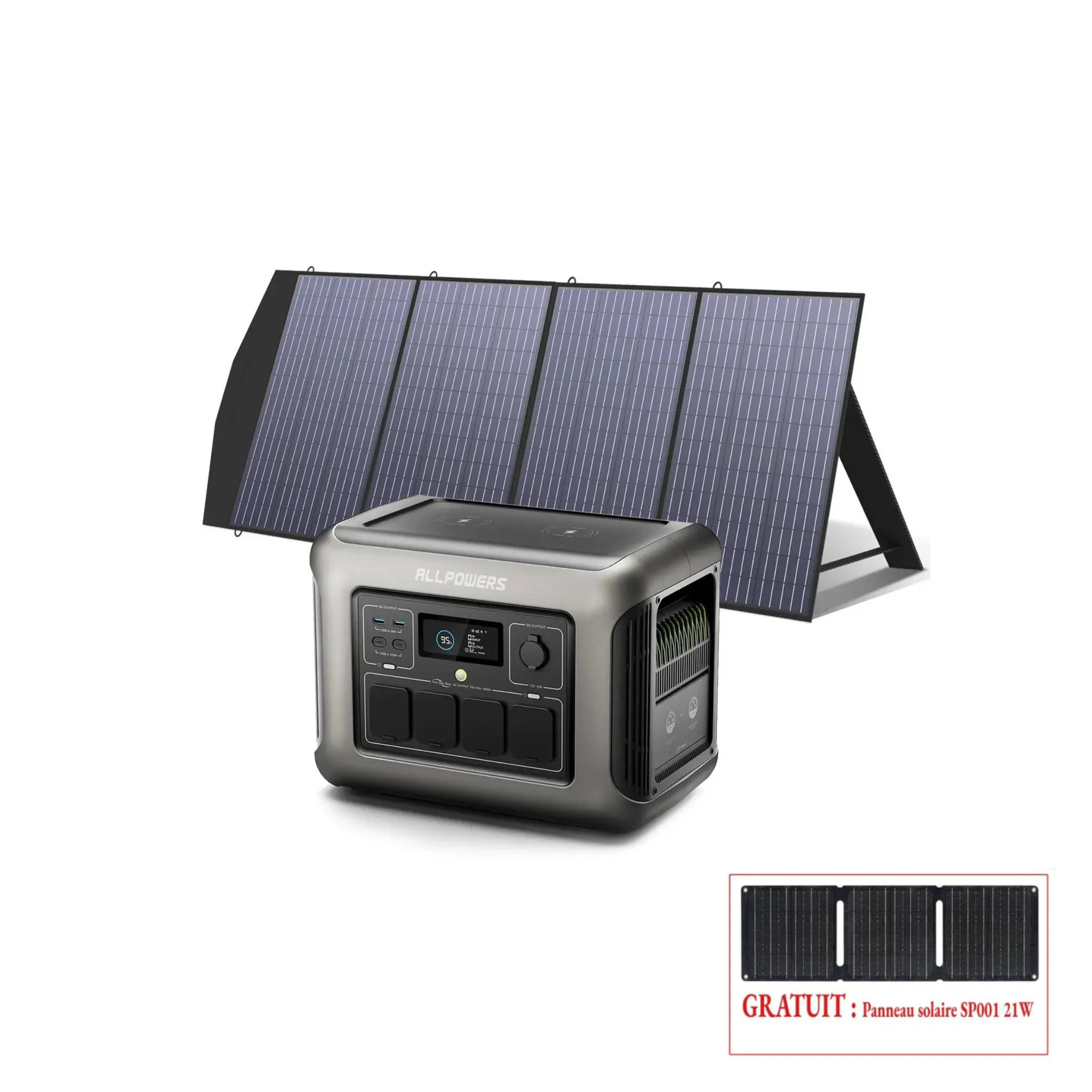 ALLPOWERS 1800W Générateur Solaire R1500 avec PV200W