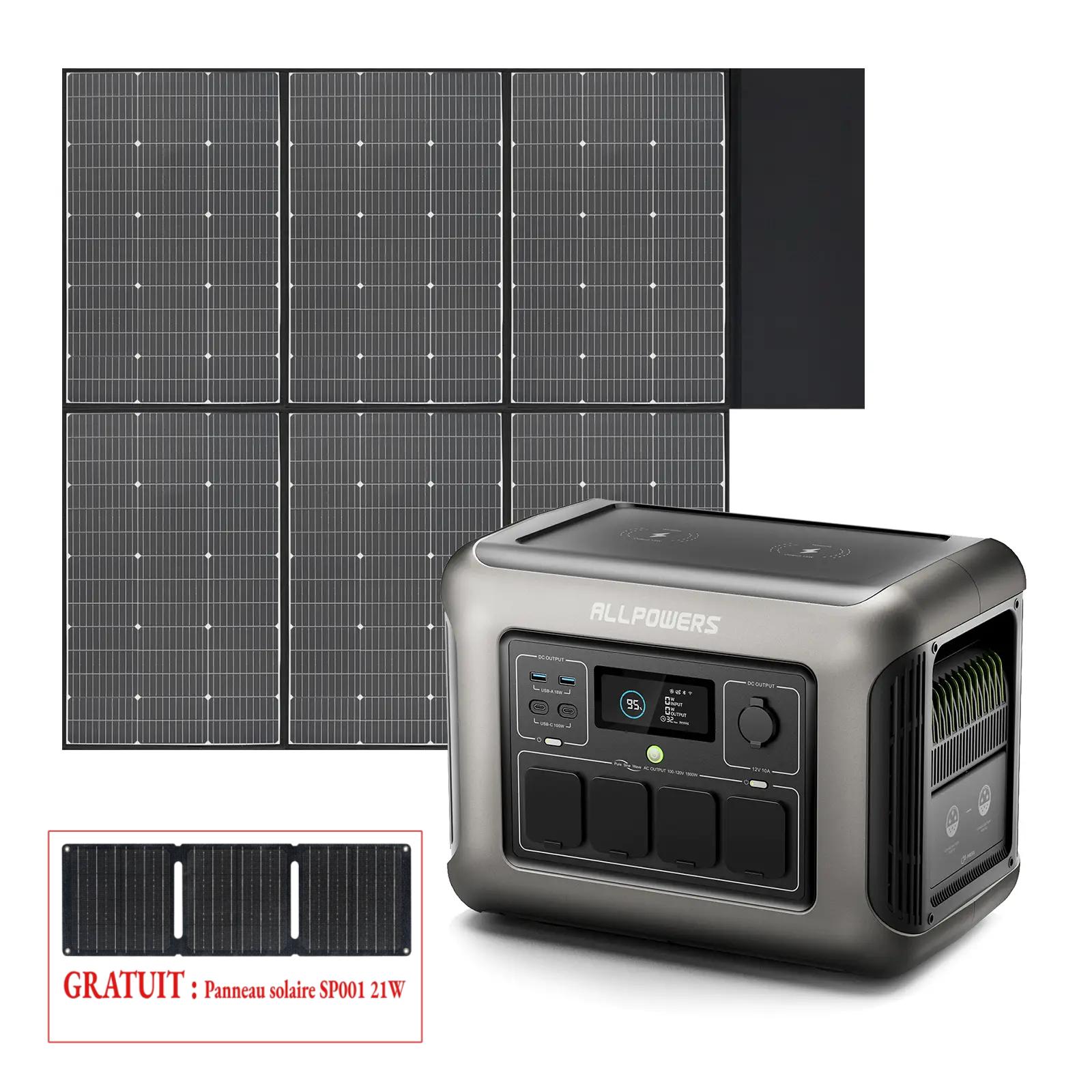 ALLPOWERS 1800W Générateur Solaire R1500 avec PV600W
