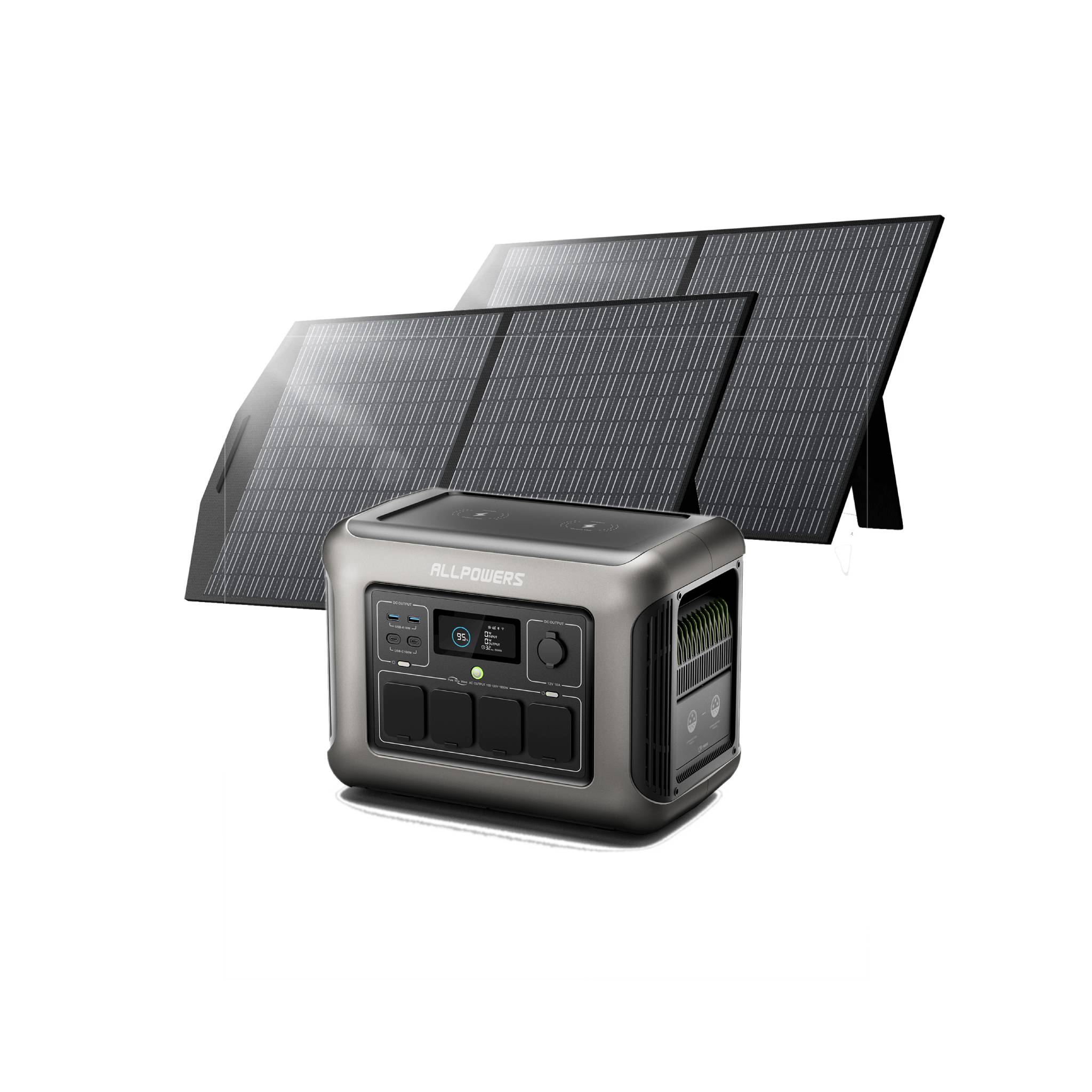 ALLPOWERS 1800W Générateur Solaire R1500 avec 2pcs PV100W