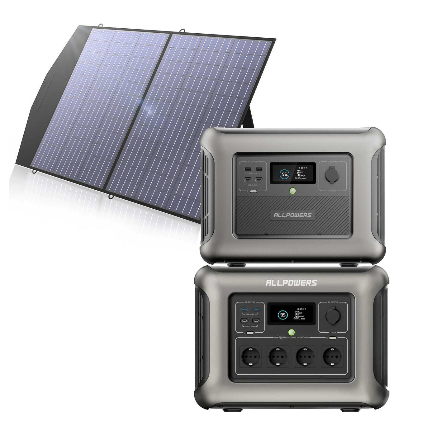 ALLPOWERS R1500+ B1000 + SP027 100W Panneau Solaire - Offre spéciale Prime