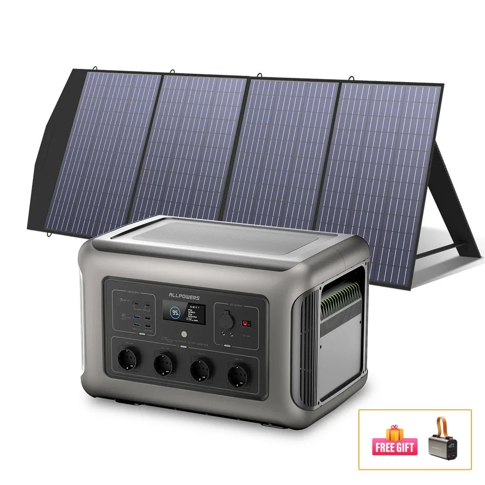 ALLPOWERS Générateur Solaire 3500W (R3500 + SP033 200W Panneau Solaire)
