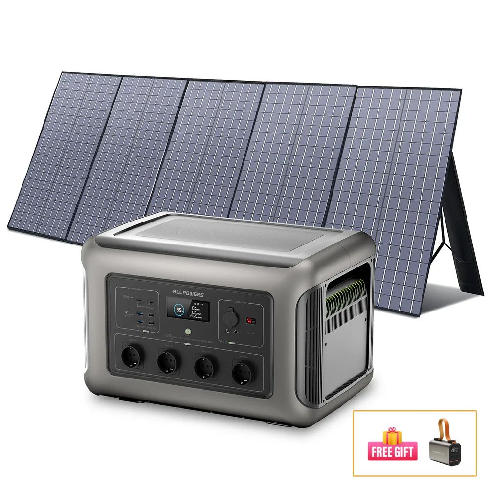 ALLPOWERS Générateur Solaire 3500W (R3500 + SP037 400W Panneau Solaire)