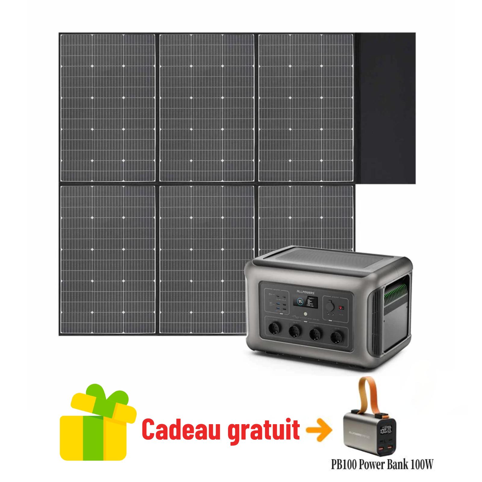 ALLPOWERS Générateur Solaire 3500W (R3500 + SP039 600W Panneau Solaire)