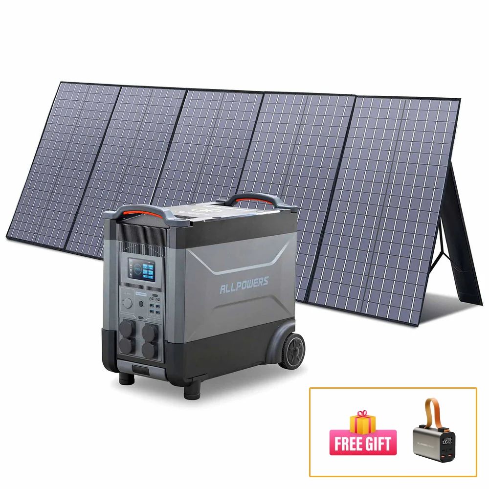 ALLPOWERS Générateur Solaire 4000W (R4000 + SP037 400W Panneau Solaire)