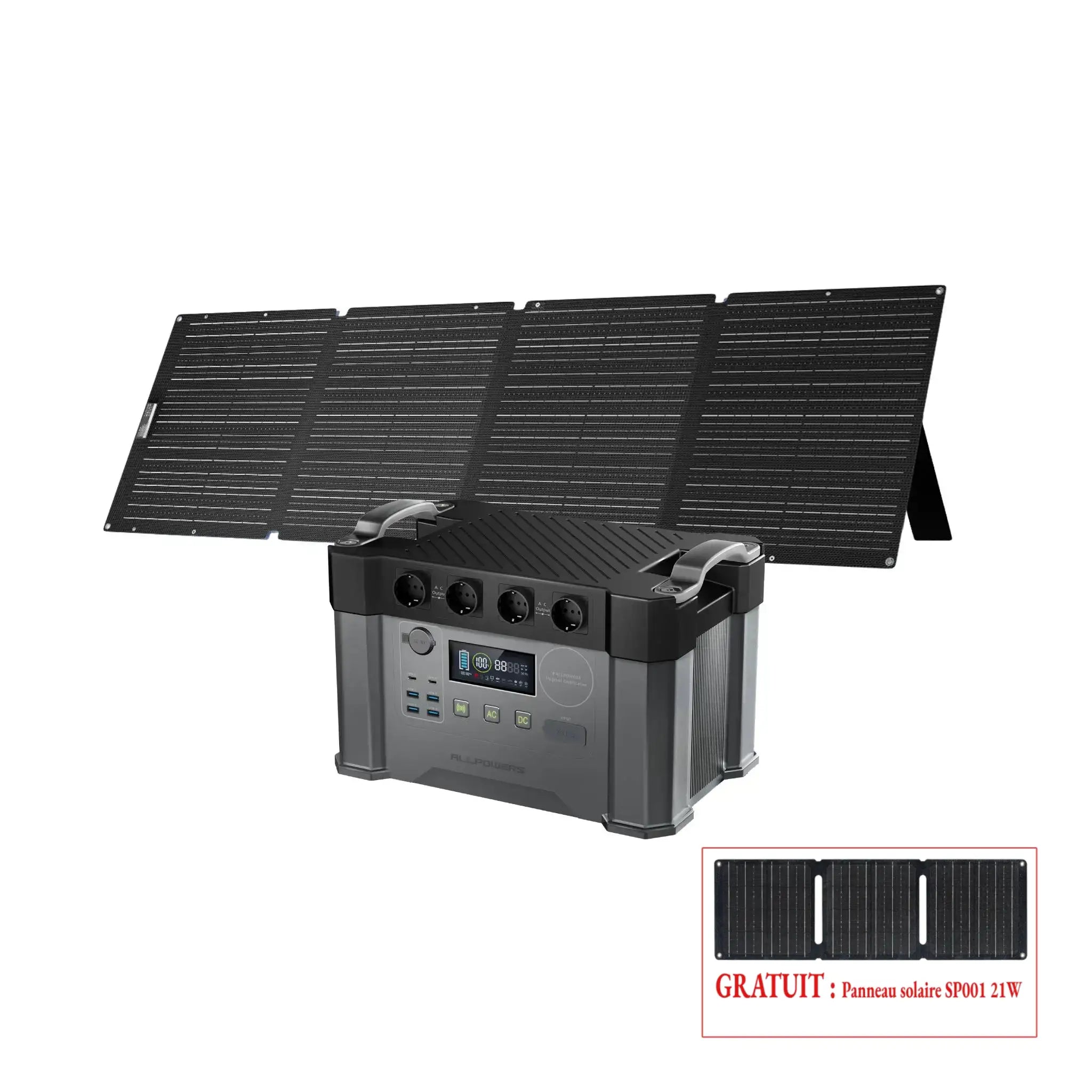 ALLPOWERS 2400W Générateur Solaire S2000 Pro avec SOLAX SE200 PV 200W