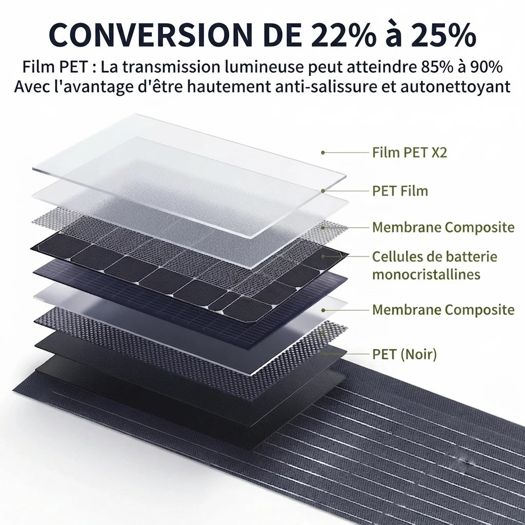 ALLPOWERS SF100 Panneau Solaire Flexible 100W