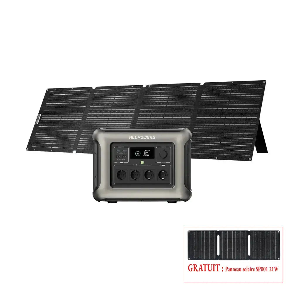 ALLPOWERS 1800W Générateur Solaire R1500 avec SOLAX SE200 PV200W