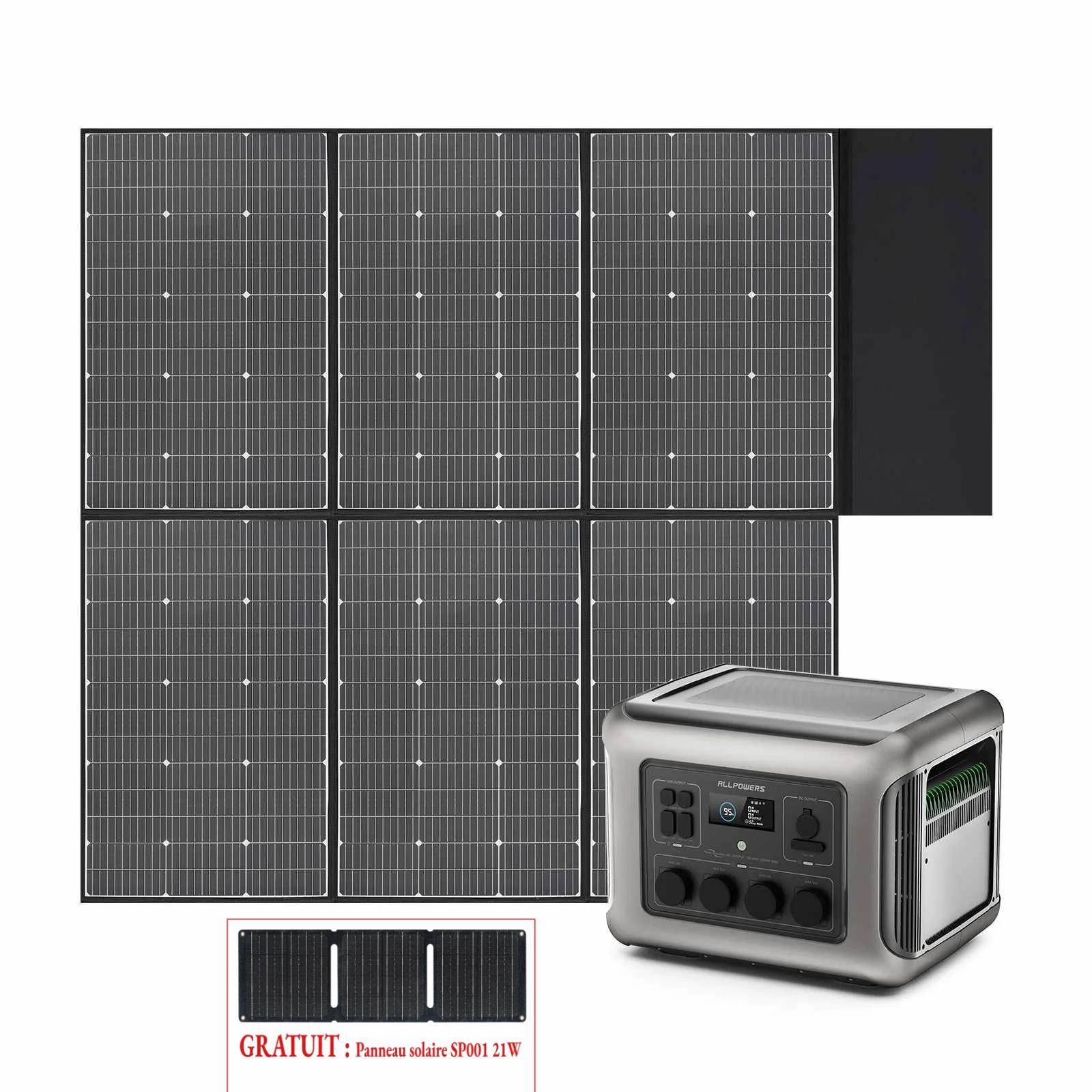 ALLPOWERS Générateur Solaire 2500W (R2500 + SP039 600W Panneau Solaire)