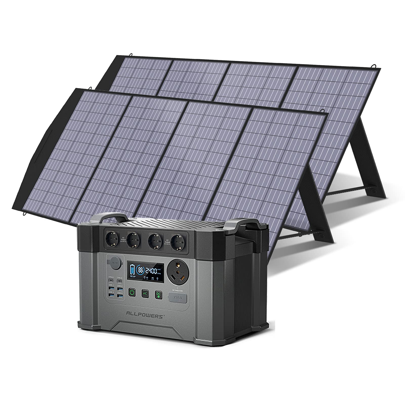 ALLPOWERS Kit Générateur Solaire 2400W (S2000 Pro + SP033 200W Panneau Solaire)