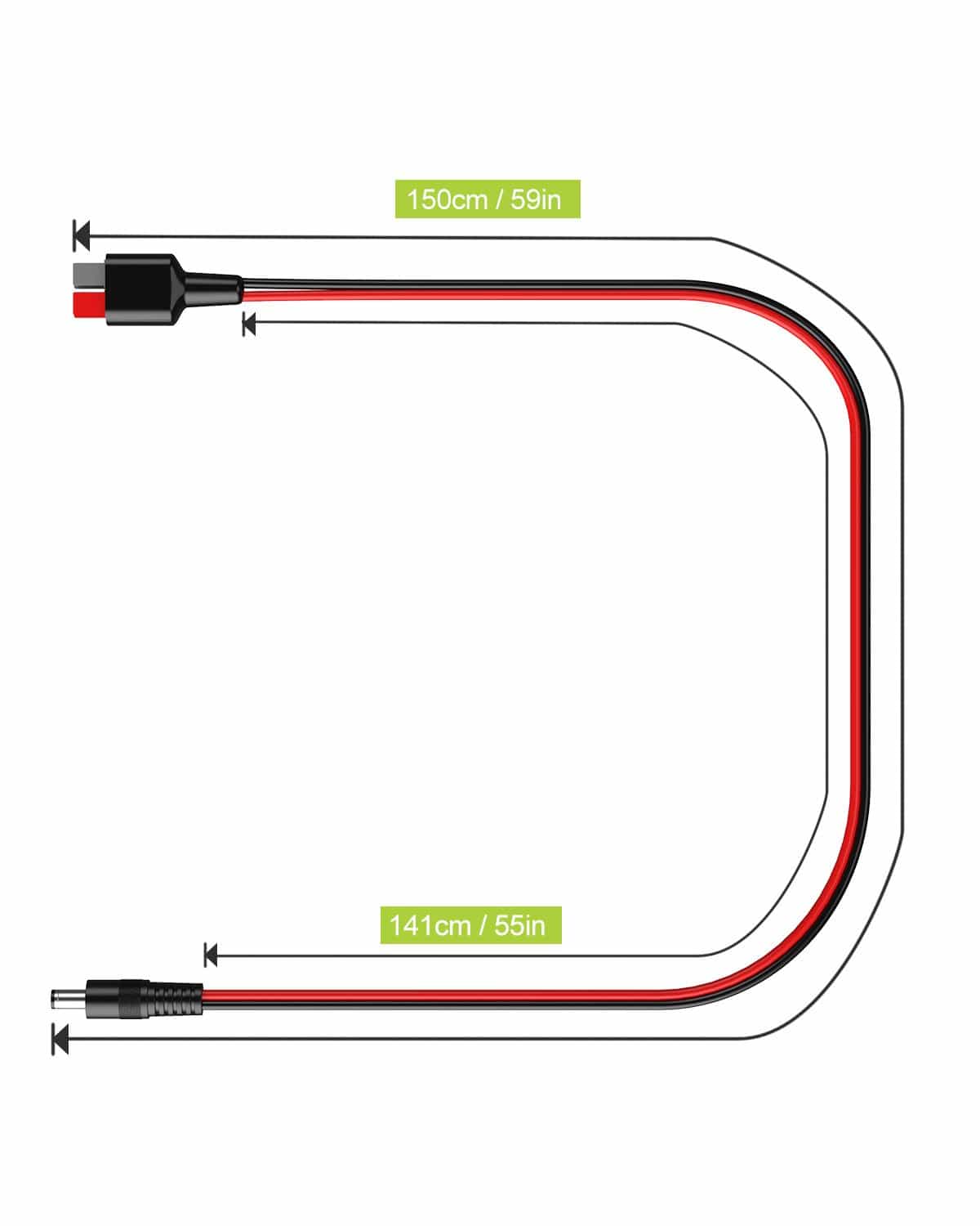 ALLPOWERS Câble adaptateur DC5525 (5,5 mm x 2,5 mm) vers connecteur Anderson