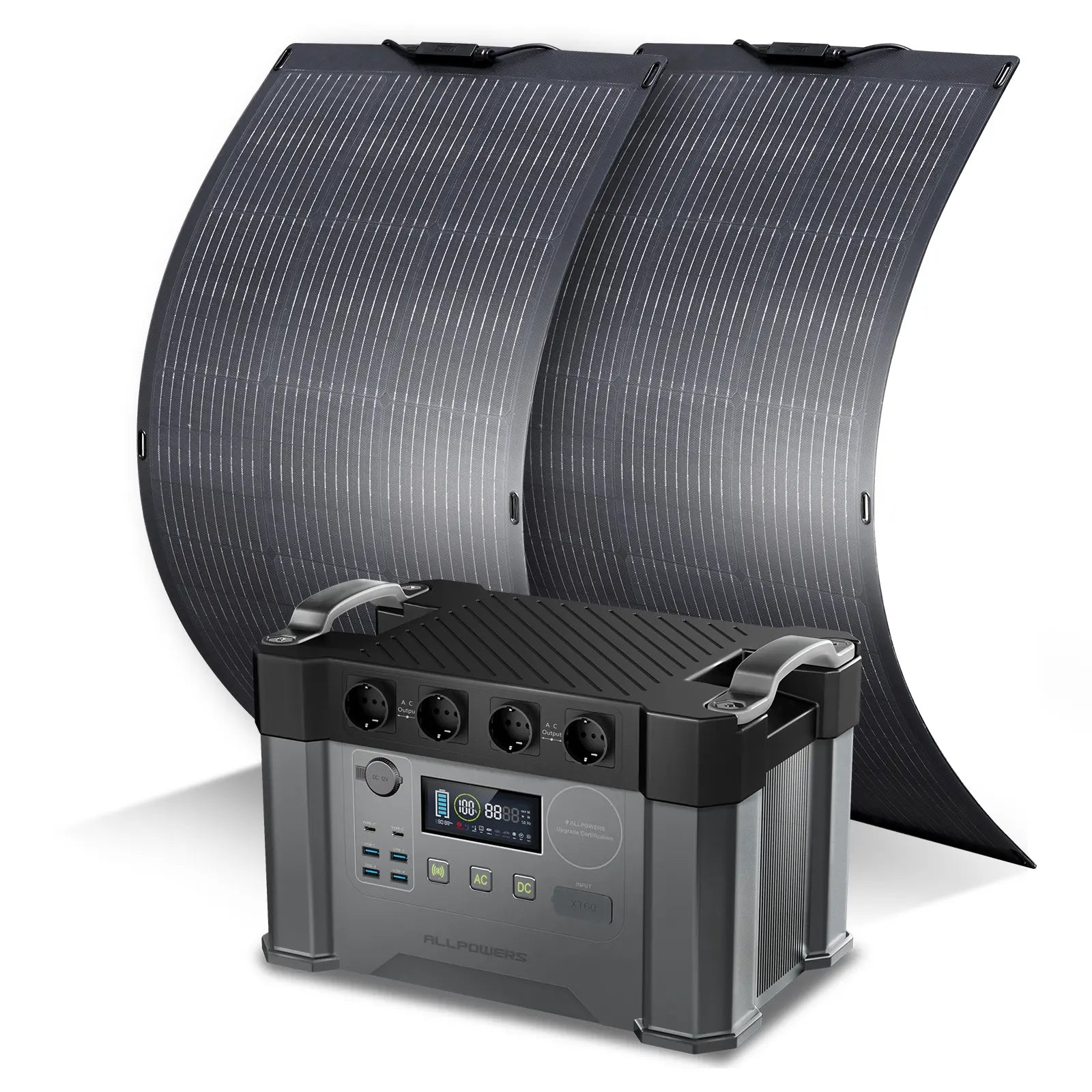 ALLPOWERS Générateur Solaire 2000W (S2000 + SF100 100W Panneau Solaire Flexible)