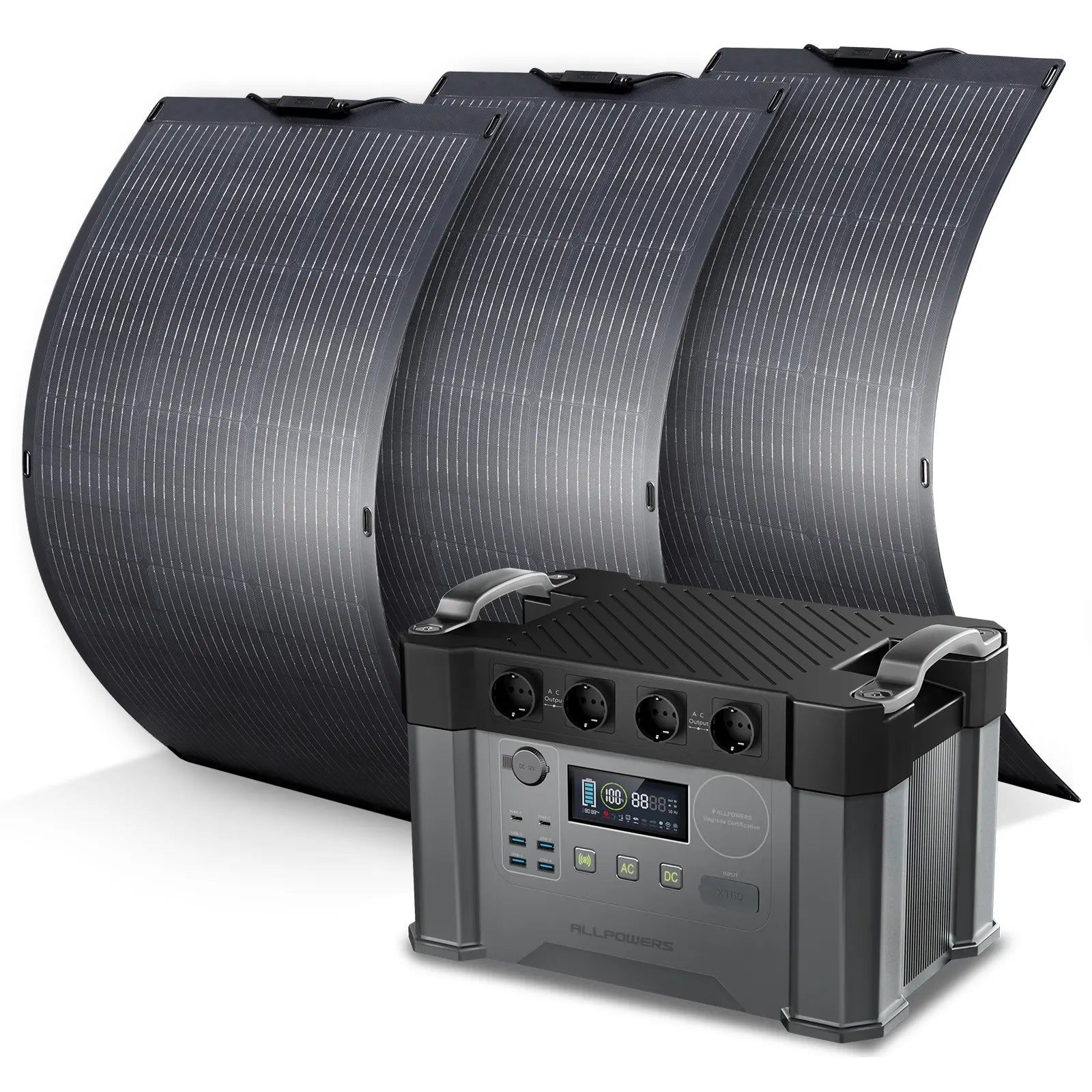 ALLPOWERS Générateur Solaire 2000W (S2000 + SF100 100W Panneau Solaire Flexible)