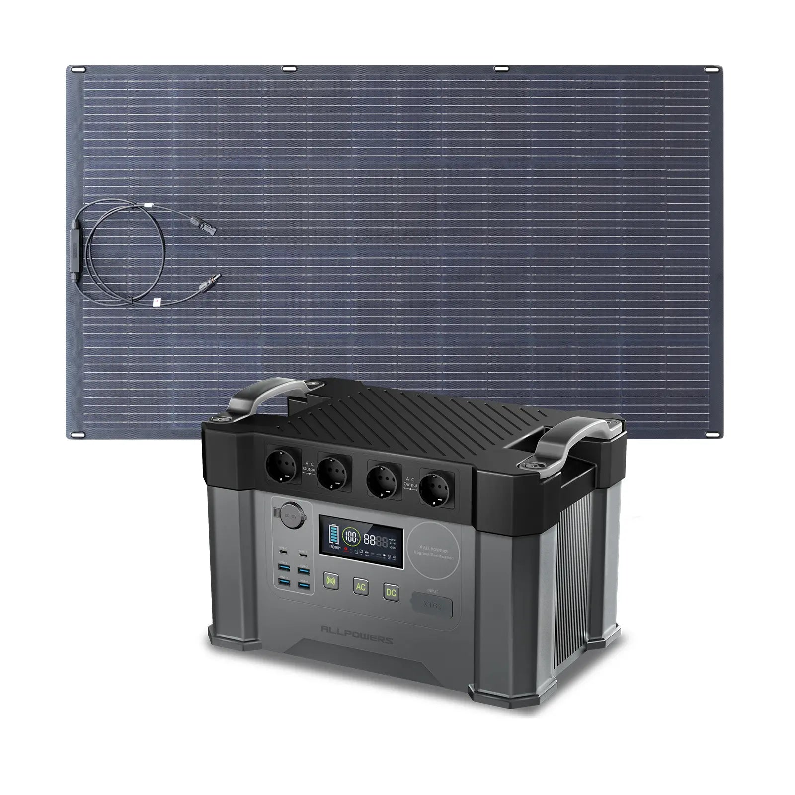 ALLPOWERS Kit Générateur Solaire 2000W (S2000 + SF200 200W Panneau Solaire Flexible)