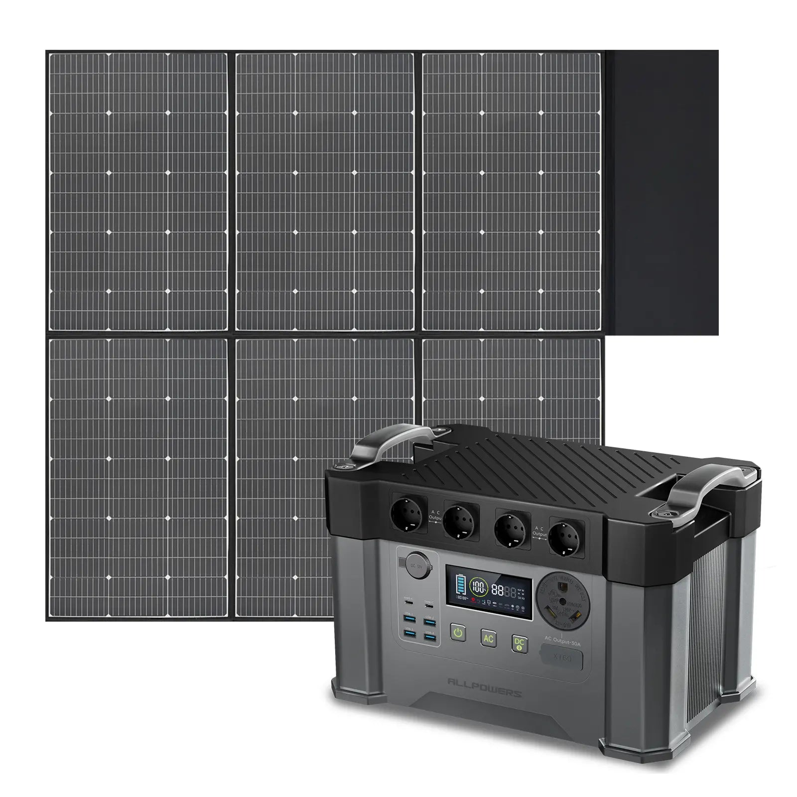 ALLPOWERS Kit Générateur Solaire 2400W (S2000 Pro + SP039 600W Panneau Solaire)