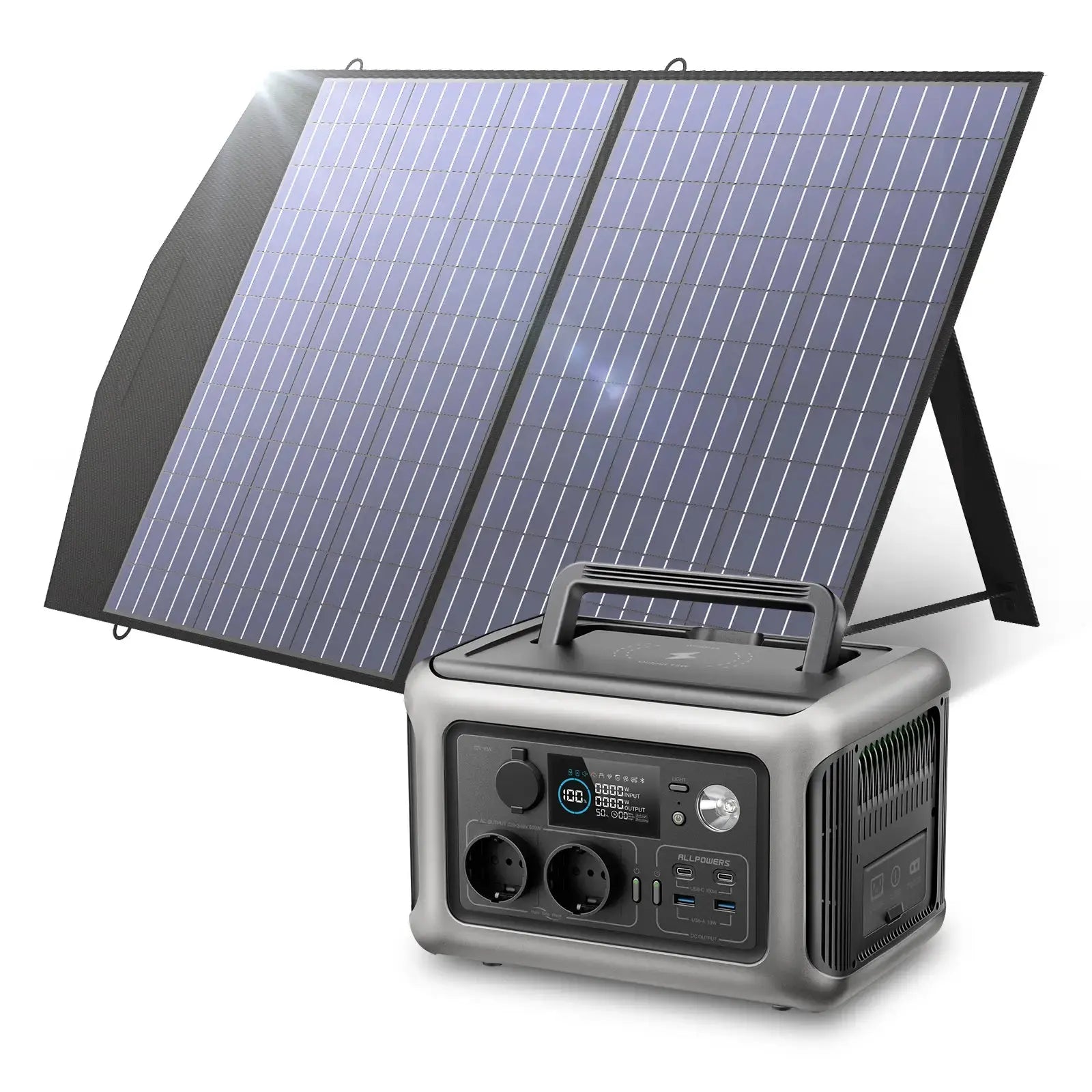 ALLPOWERS 600W Générateur Solaire R600 avec PV100W ALLPOWERS