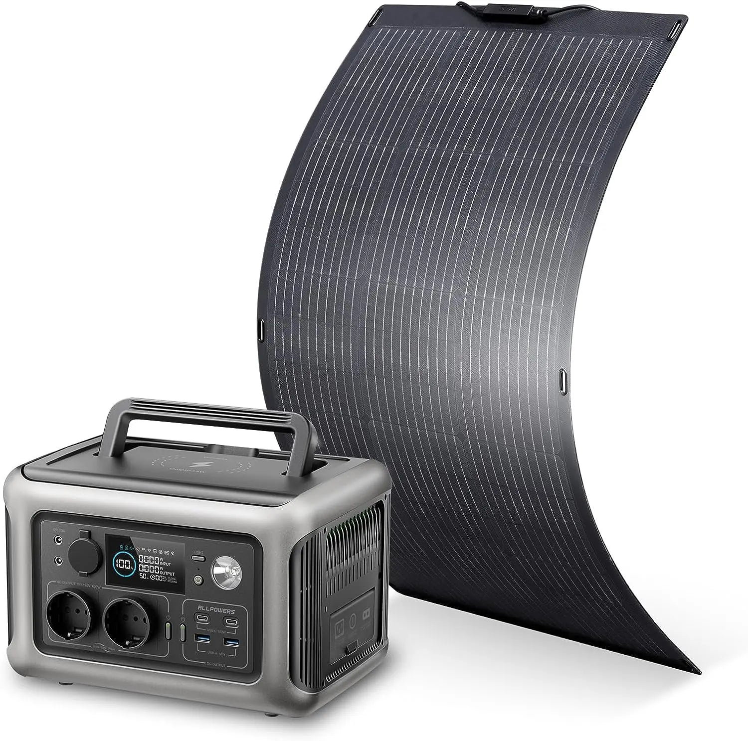 ALLPOWERS 600W Générateur Solaire R600 avec PV100W ALLPOWERS