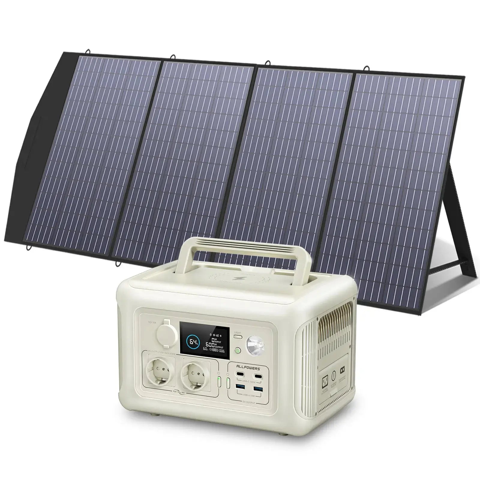 ALLPOWERS 600W Générateur Solaire R600 avec PV200W ALLPOWERS