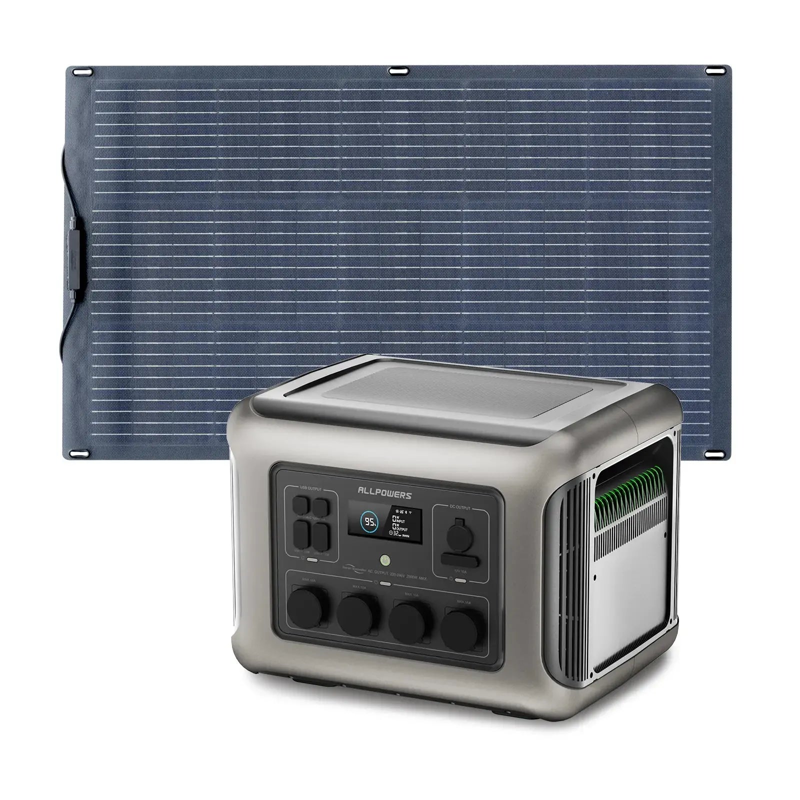 ALLPOWERS Générateur Solaire 2500W (R2500 + SF100 100W Panneau Solaire) ALLPOWERS