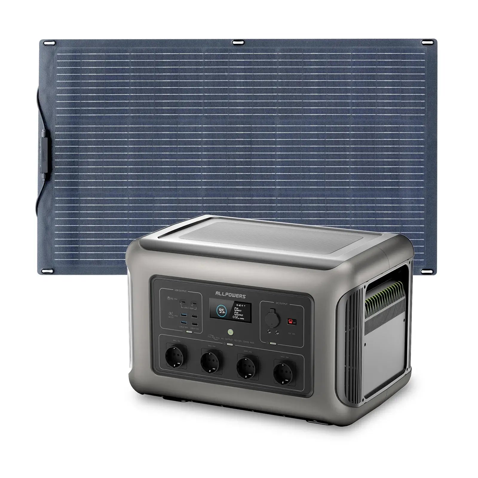 ALLPOWERS Générateur Solaire 3500W (R3500 + SF100 100W Panneau Solaire Flexible) ALLPOWERS
