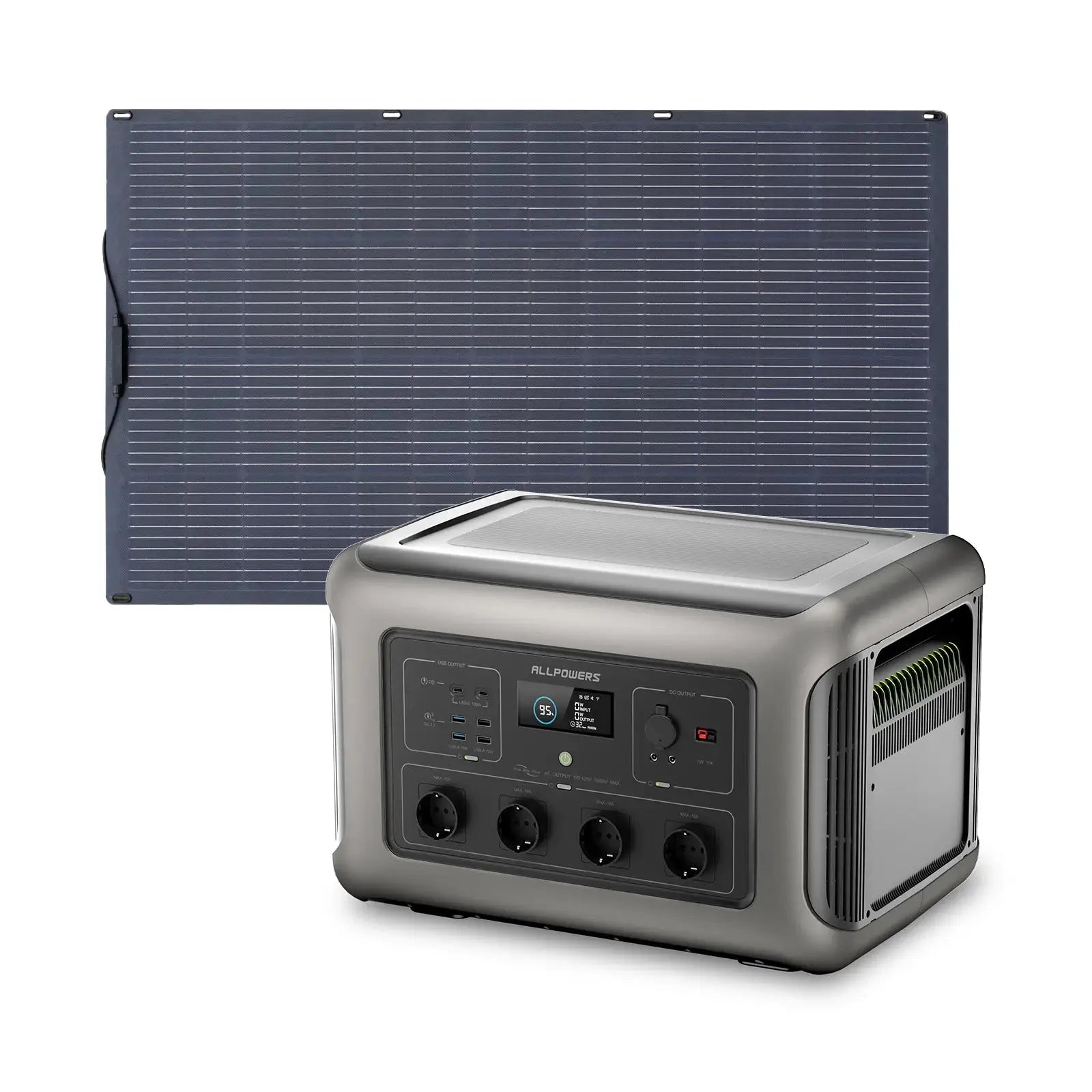 ALLPOWERS Générateur Solaire 3500W (R3500 + SF200 200W Panneau Solaire Flexible) ALLPOWERS