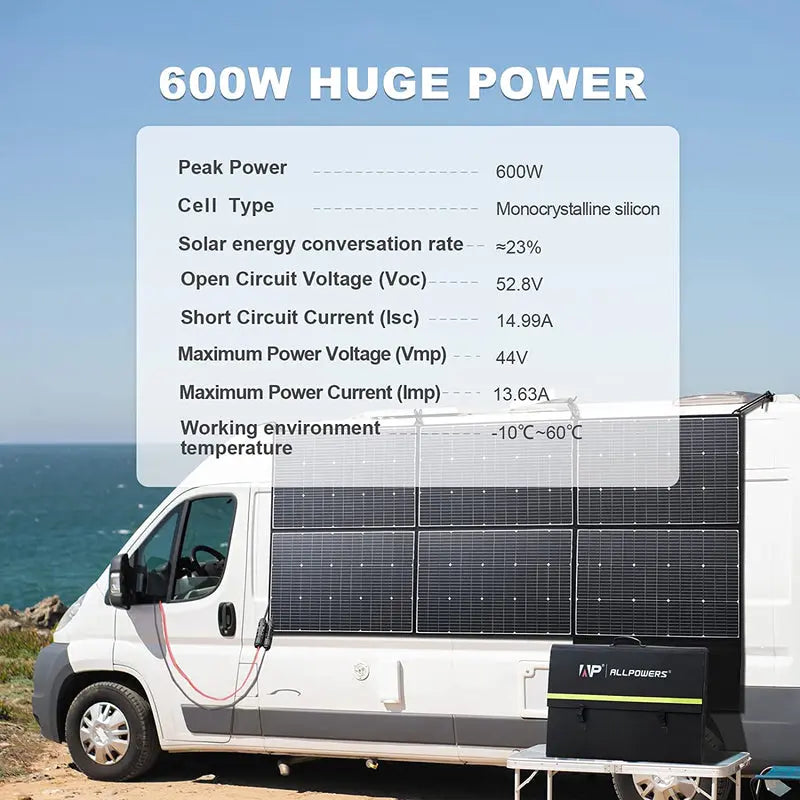 ALLPOWERS Générateur Solaire 4000W (R4000 + SP039 Panneau Solaire 600W) ALLPOWERS