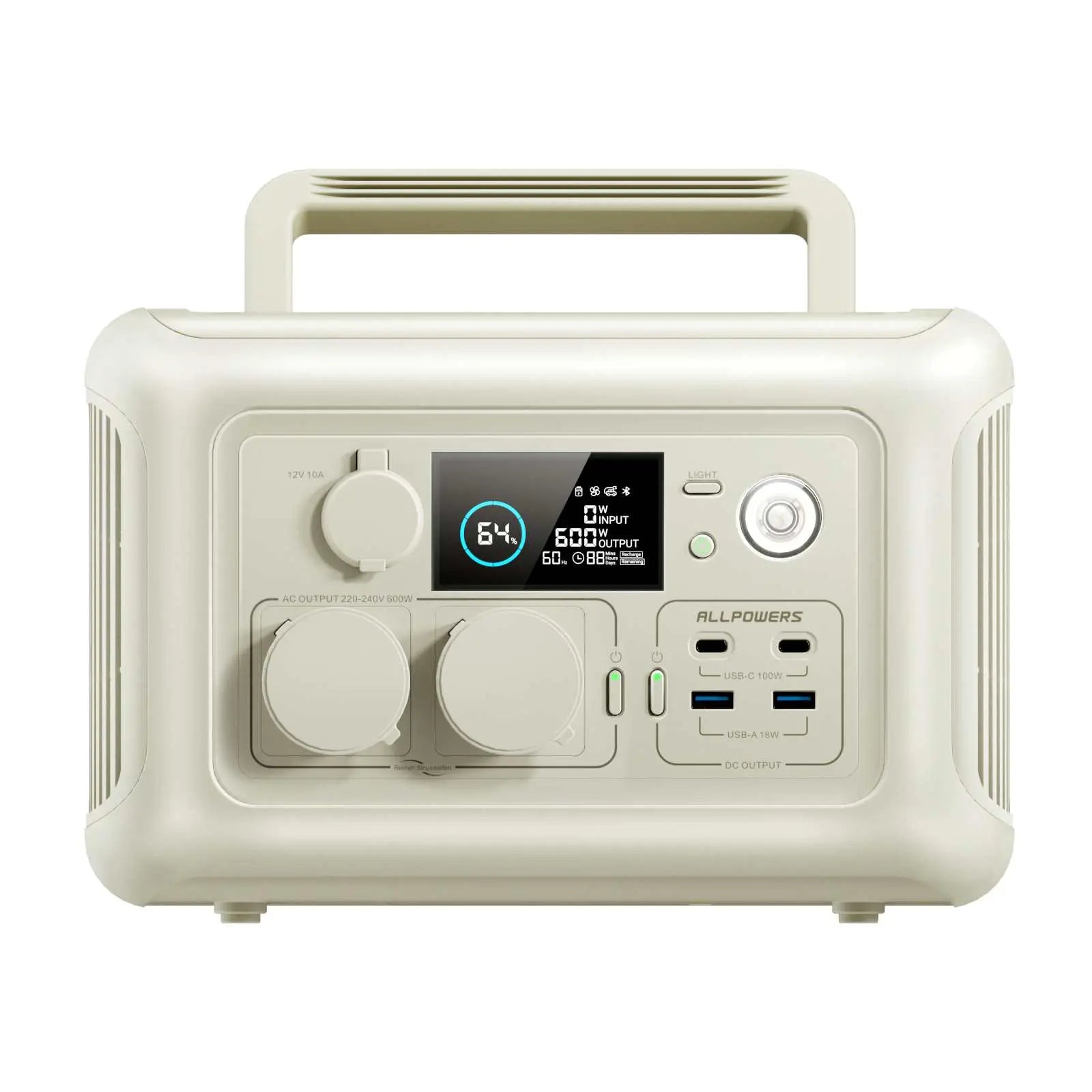 ALLPOWERS R600 Station électrique portable 600W 299Wh Batterie LiFeP04 ALLPOWERS