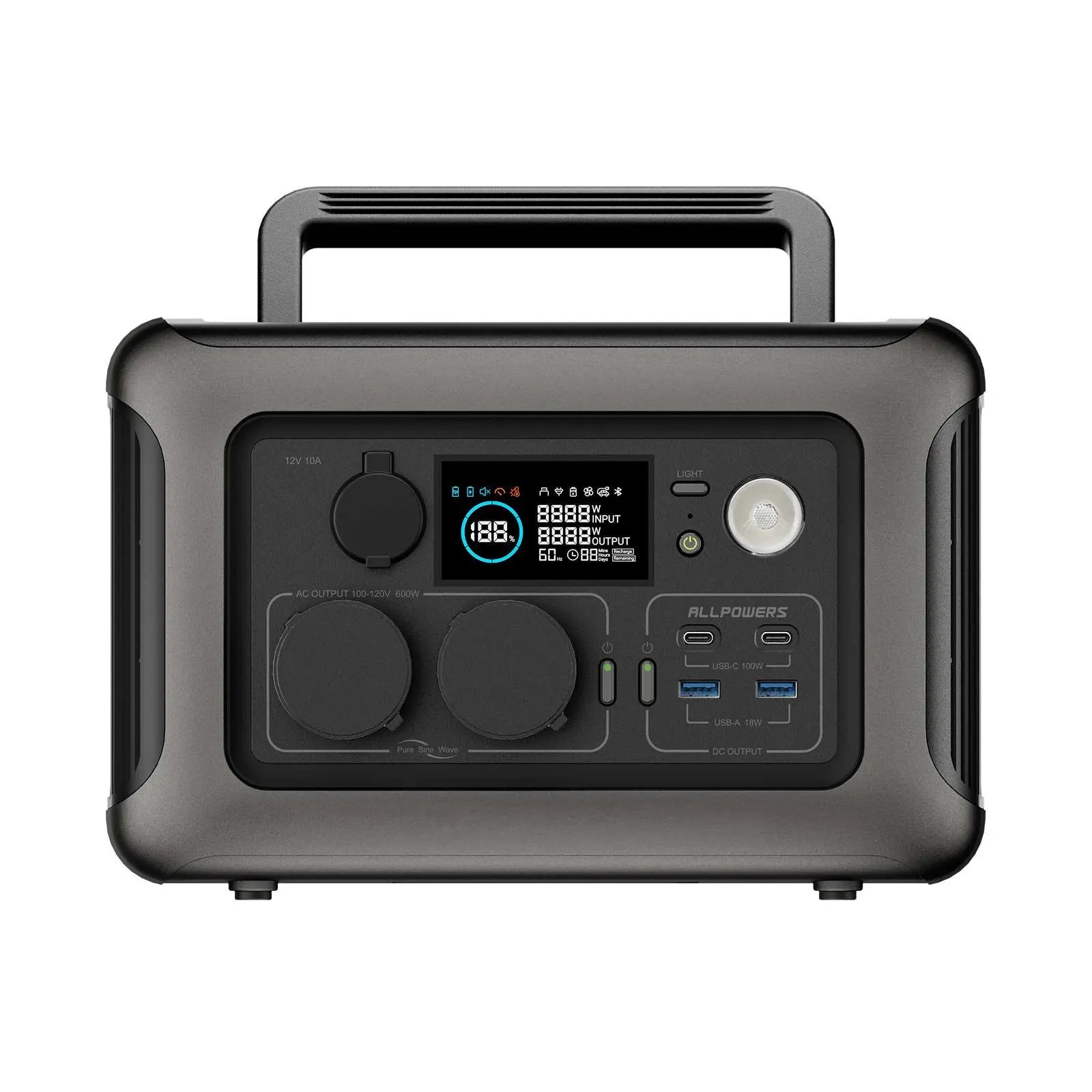 ALLPOWERS R600 Station électrique portable 600W 299Wh Batterie LiFeP04 ALLPOWERS