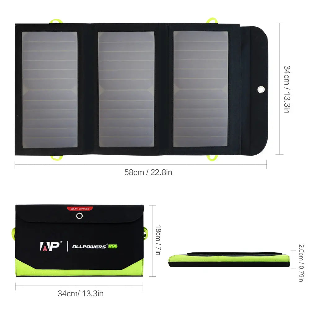 ALLPOWERS SP002 Panneau solaire batterie 10000mAh intégrée 5V 21W ALLPOWERS