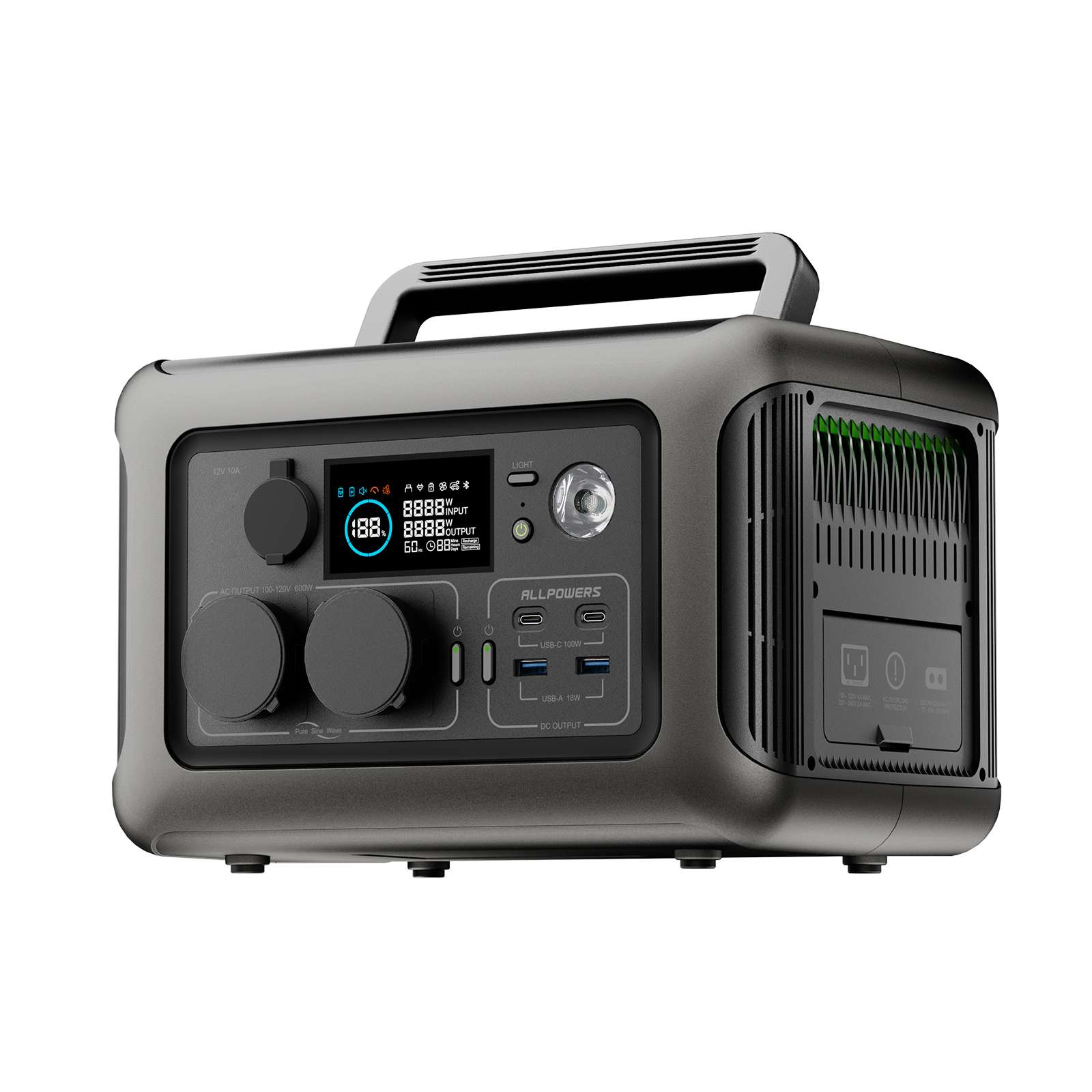 ALLPOWERS R600 Station électrique portable 600W 299Wh Batterie LiFeP04