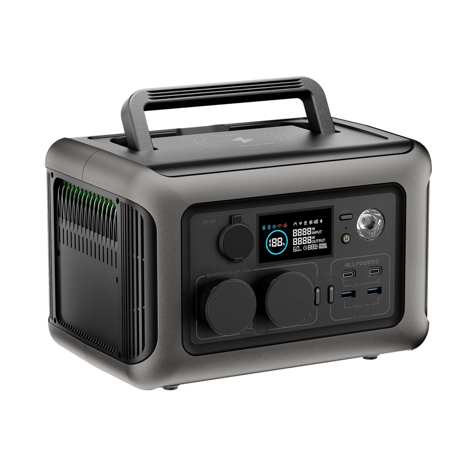 ALLPOWERS R600 Station électrique portable 600W 299Wh Batterie LiFeP04