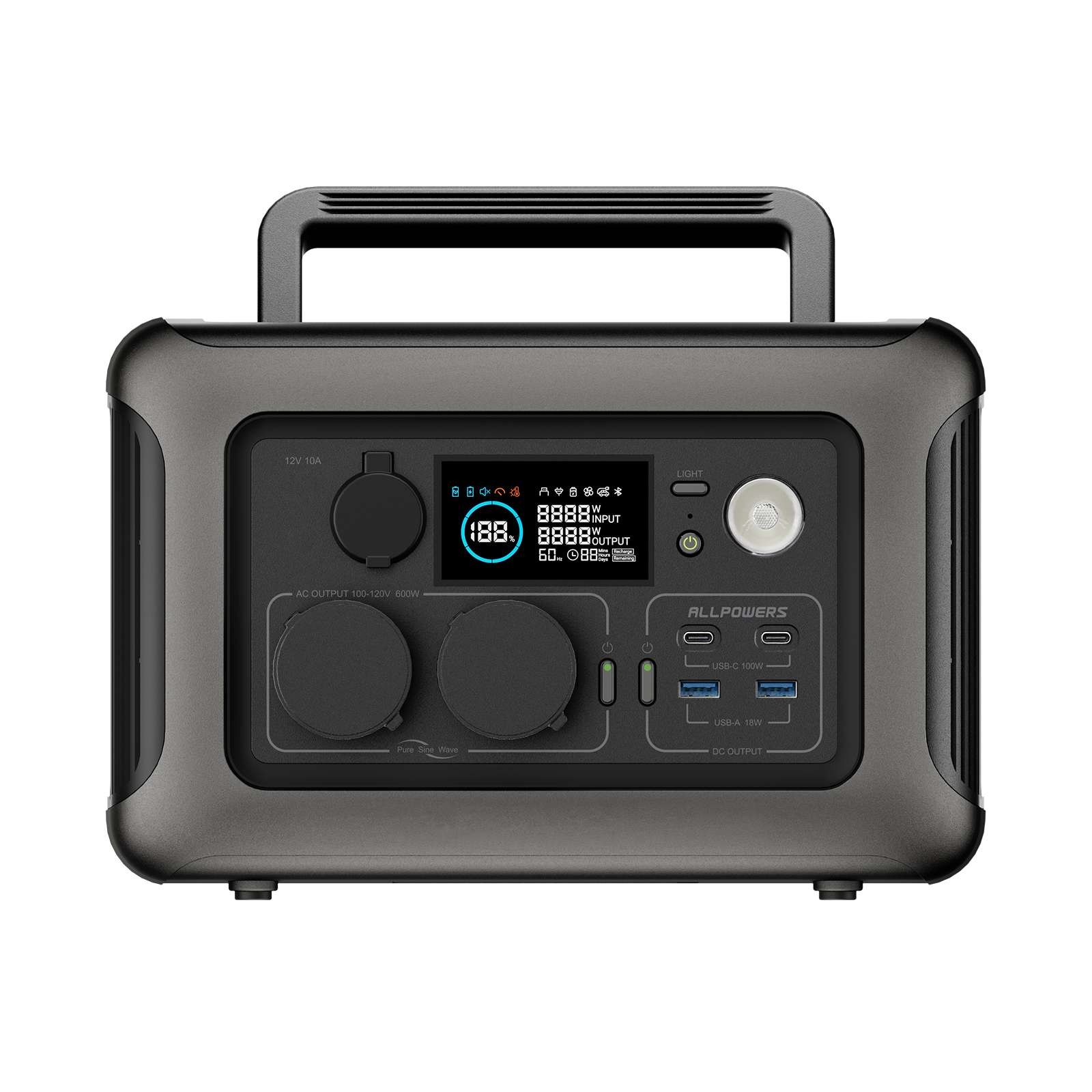 ALLPOWERS R600 Station électrique portable 600W 299Wh Batterie LiFeP04