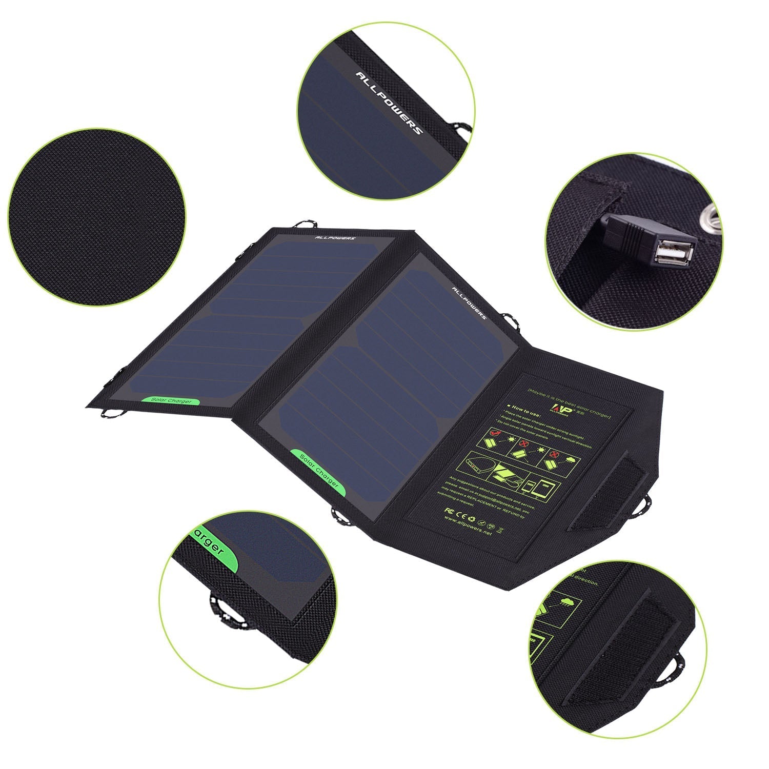 ALLPOWERS 5V 10W Panneau solaire