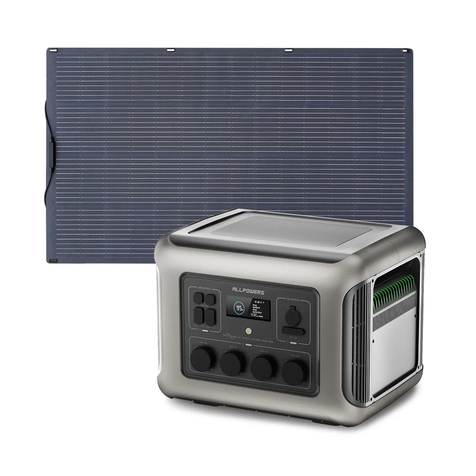 ALLPOWERS Générateur Solaire 2500W (R2500 + SF200 Panneau Solaire 200W)