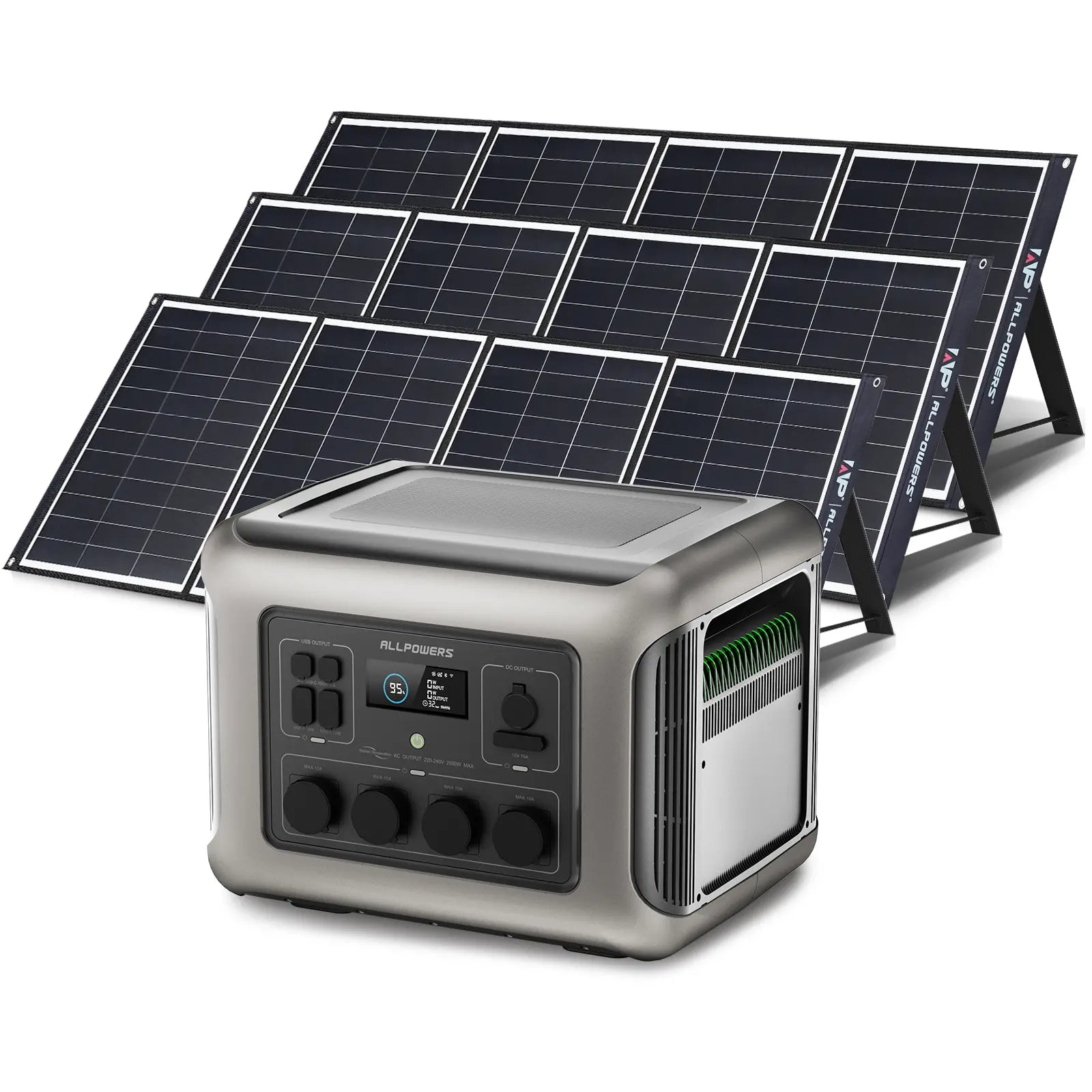 ALLPOWERS Générateur Solaire 2500W (R2500 + SP035 200W Panneau Solaire)