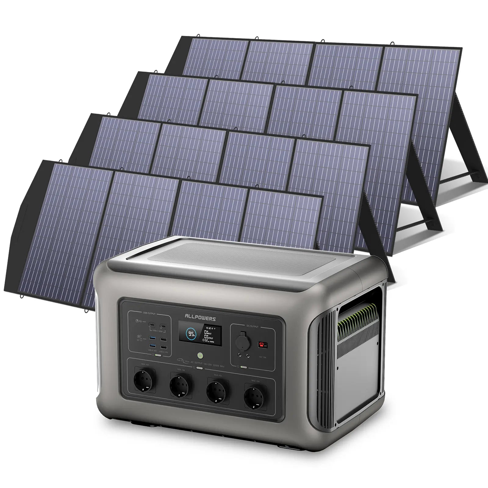 ALLPOWERS Générateur Solaire 3500W (R3500 + SP033 200W Panneau Solaire)