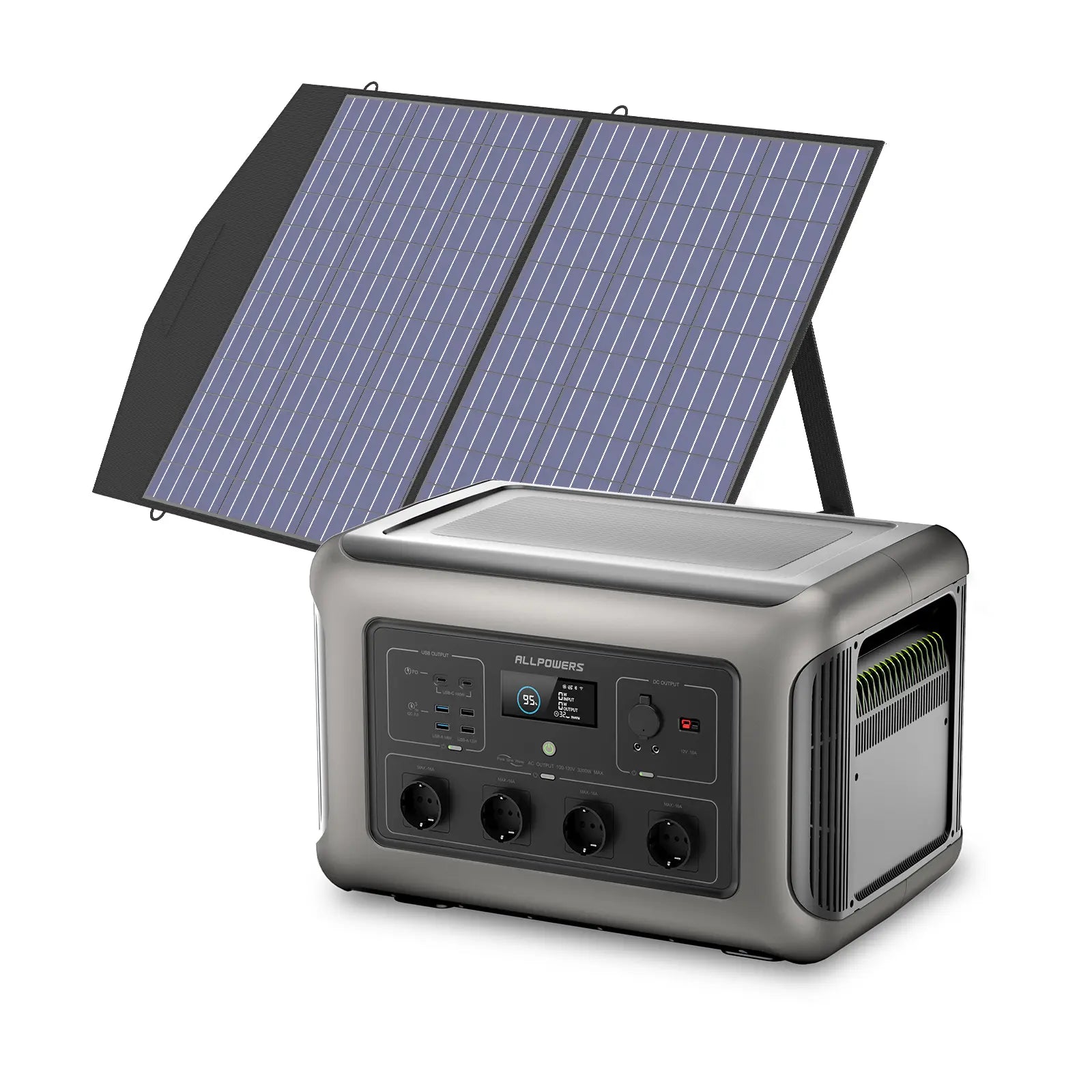 ALLPOWERS Générateur Solaire 3500W (R3500 + SP027 100W Panneau Solaire)