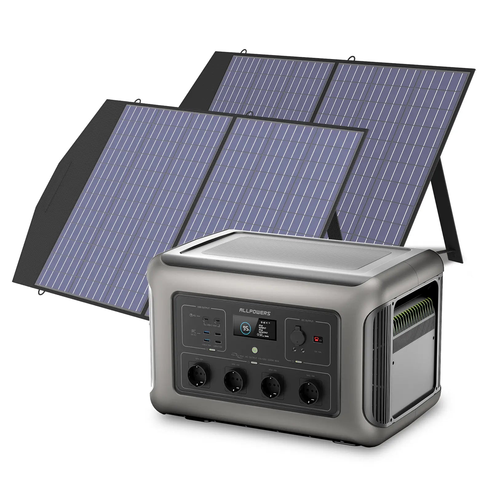 ALLPOWERS Générateur Solaire 3500W (R3500 + SP027 100W Panneau Solaire)