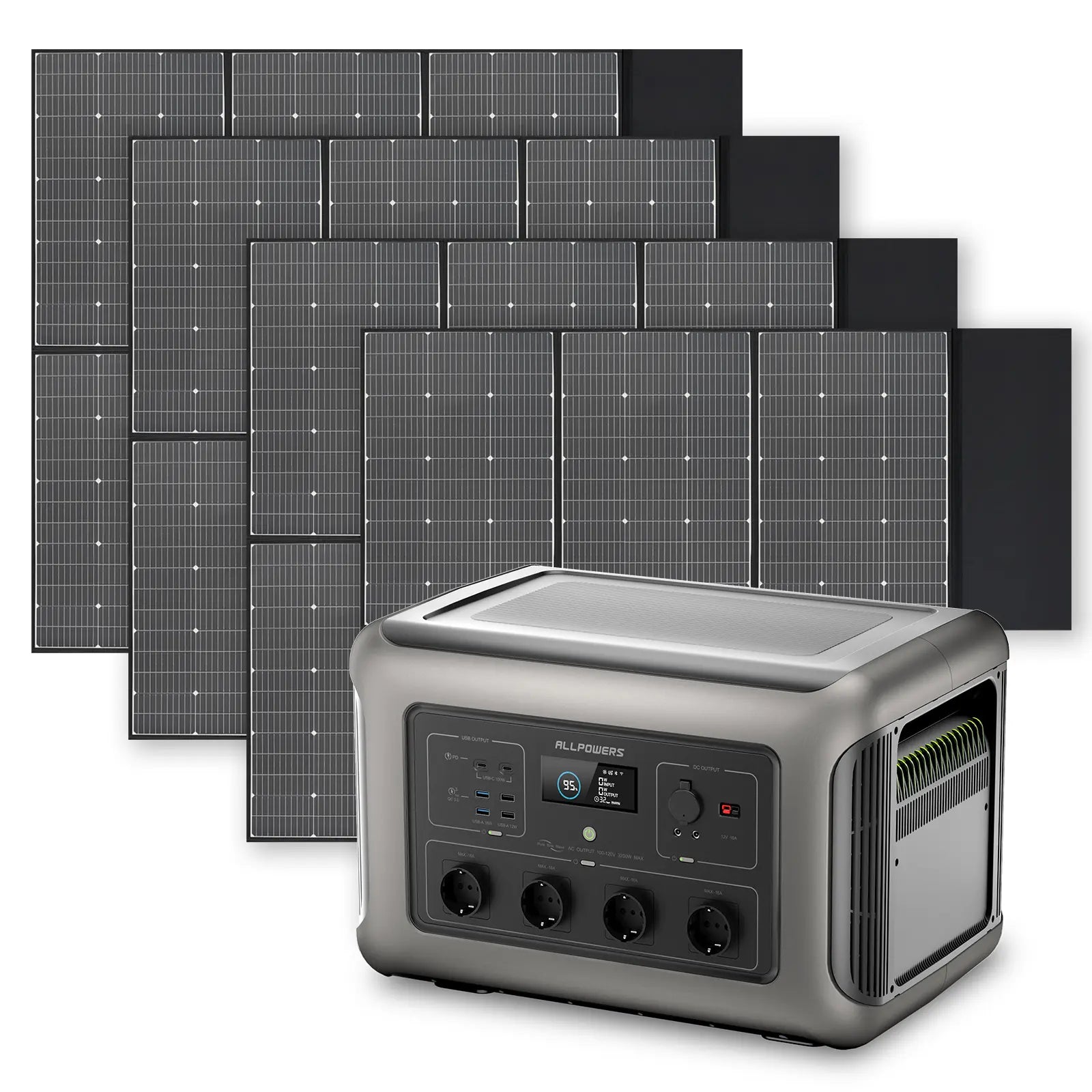 ALLPOWERS Générateur Solaire 3500W (R3500 + SP039 600W Panneau Solaire)