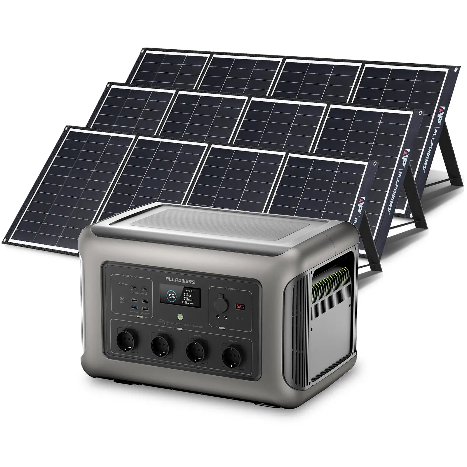 ALLPOWERS Générateur Solaire 3500W (R3500 + SP035 200W Panneau Solaire)