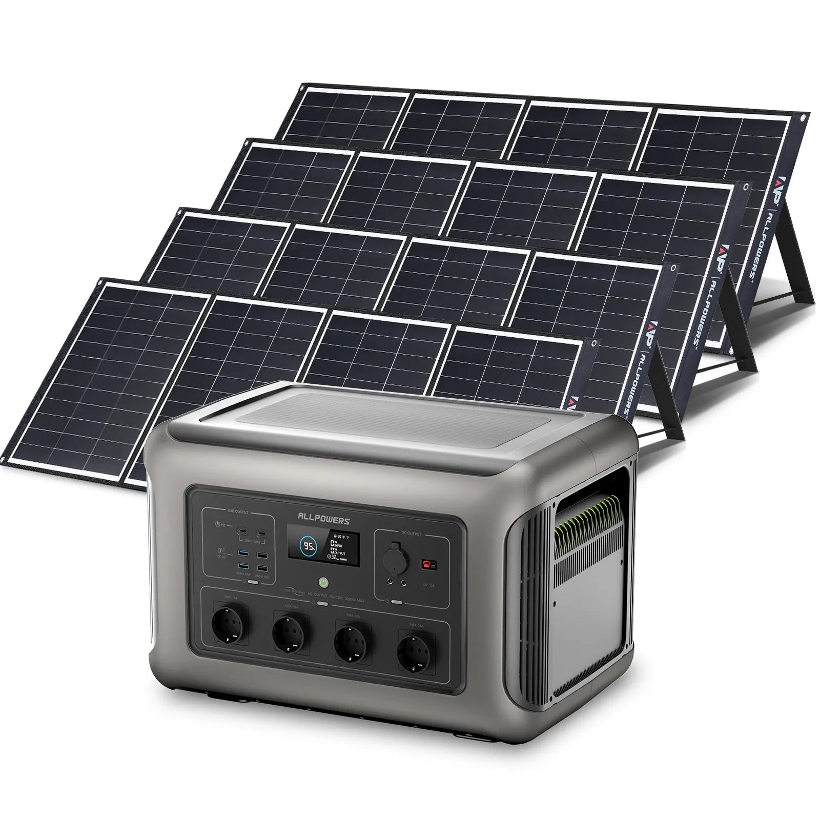 ALLPOWERS Générateur Solaire 3500W (R3500 + SP035 200W Panneau Solaire)