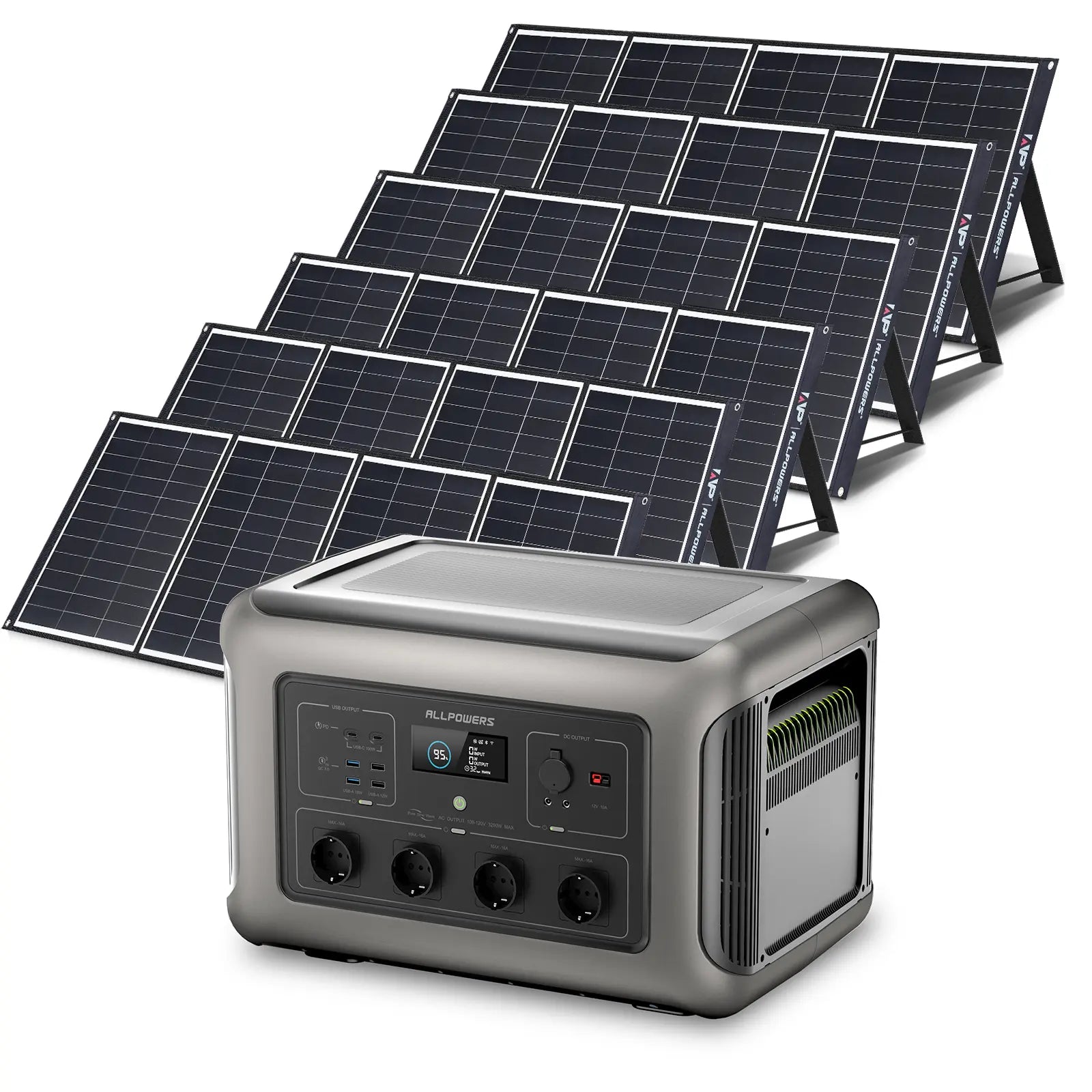 ALLPOWERS Générateur Solaire 3500W (R3500 + SP035 200W Panneau Solaire)